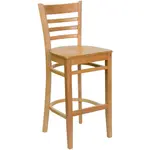 Flash Furniture XU-DGW0005BARLAD-NAT-GG Bar Stool, Indoor