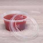 Flat Lid, Fits 1.5-2 oz Portion Cup, Clear, PET, (2500/Case), Karat FP-PL200-PET