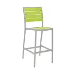 Florida Seating BAL-5602-0-SILVER/ GREEN Bar Stool, Stacking, Outdoor