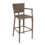 Florida Seating BRT-05 WAL/JAVA Bar Stool, Outdoor