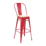 Florida Seating IND BARSTOOL RED GR1 Bar Stool, Indoor