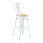 Florida Seating IND BARSTOOL WHITE WASH GR1 Bar Stool, Indoor