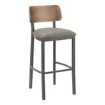 Florida Seating MET-40B ANTH/ NEOWALNUT GR1 Bar Stool, Indoor