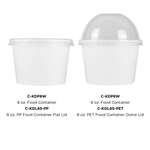 Food Container, 8 oz, White, Paper, (1,000/Case), Karat C-KDP8W