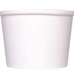 Food Container, 8 oz, White, Paper, (1,000/Case), Karat C-KDP8W