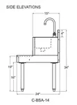 Glastender C-BSA-14 Underbar Blender Station