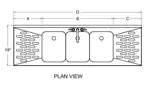 Glastender C-DSA-48 Underbar Sink Units