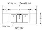 Glastender DSA-24-S Underbar Sink Units