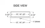 Glastender IDU-18X30 Ice Display, Bar