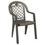 Grosfillex US103137 Chair, Armchair, Stacking, Outdoor