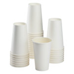 Hot Cup, 16 oz, White, Paper, (1000/Case), Karat C-K516WU