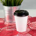 Hot Cup Dome Lid, 8 oz, Black, Plastic, (1000/Case), Karat C-KDL508B