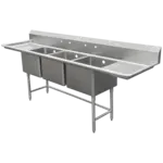 IMC/Teddy SCS-34-1620-36RL Sink, (3) Three Compartment