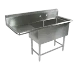 John Boos 2PB18244-1D30L Sink, (2) Two Compartment