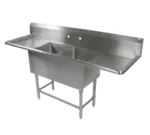 John Boos 2PB18244-2D30 Sink, (2) Two Compartment