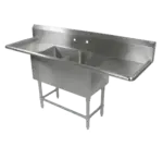 John Boos 2PB244-2D24 Sink, (2) Two Compartment