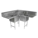 John Boos 3PBCS18-2D36 Sink, Corner, Compartment