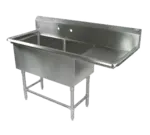 John Boos 42PB184-1D30R Sink, (2) Two Compartment