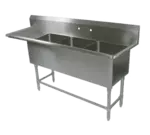 John Boos 43PB24-1D24L Sink, (3) Three Compartment