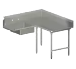 John Boos SDT6-K6084GBK-R Dishtable, Soiled 