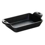 LODGE MFG. Cast Iron Mini Server, 10 Oz, Black, Cast Iron, Rectangle, Heat Treated, Lodge Mfg HMSRCSAFE