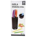 Oneida Gela Stainless Steel Non-stick Coated Knives Block Set, EK0775A