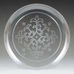 MARYLAND PLASTICS Plate, 9", Clear, Plastic, Sovereign Etched, (25/Pack) Maryland Plastics MPI0704