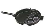 NORPRO Omelet Pan, 6.5? x 9.25? x 2.5?, Xylan, W/Poacher, Norpro 665