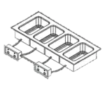 Piper MD-4 Hot Food Well Unit, Drop-In, Electric
