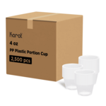 Portion Cup, 4 oz, Translucent, Polypropylene, (50/Sleeve), Karat FP-P400-PP