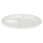 REYMA USA Plate, 10", White, Foam, 3-Compartment, Reyma USA PFR103FB