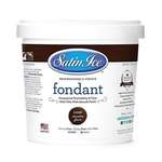 SATIN FINE FOODS Rolled Fondant, Dark Chocolate, 5 lb. Pail, Satin Ice 10008