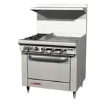 Southbend S36D-3G Range, 36" Restaurant, Gas