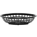 Tablecraft Products Side Order Basket, 7-3/4" x 5-1/2" x 1-7/8", Black, Polyethylene, Oval, TableCraft 1071BK