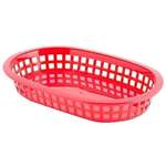 Tablecraft Products A La Carte Platter Basket, 8-1/2" x 6" x 1-1/2", Red, Polypropylene, Oval, TableCraft 1073R