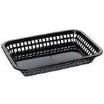 Tablecraft Products Platter Basket, 10.75" x 7.75" x 1.5", Black, Polypropylene, Grande, Rectangular, TableCraft 1077BK