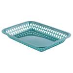 Tablecraft Products Platter Basket, 10-3/4" x 7-3/4" x 1-1/2", Forest Green, Polypropylene, Grande, Rectangular, TableCraft 1077FG