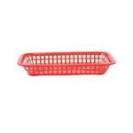 Tablecraft Products Platter Basket, 10-3/4" x 7-3/4" x 1-1/2", Red, Polypropylene, Grande, Rectangular, TableCraft 1077R