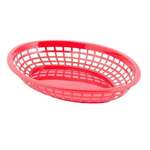 Tablecraft Products Basket, 11 3/4" x 8 7/8" x 1-7/8", Red, Polypropylene, Oval, Jumbo, TableCraft 1084R