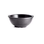 Tablecraft Products Ramekin, 4 OZ, 3-5/8"DIA, Black, Melamine, Ribbed, TABLECRAFT RAM4RBK