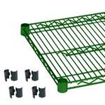 Thunder Group Shelving, 21"x42", Green, Wire, Epoxy Coated, (2/Case), Thunder Group MA2142G