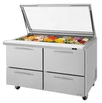 Turbo Air PST-60-24-D4-N-GL Refrigerated Counter, Mega Top Sandwich / Salad Unit