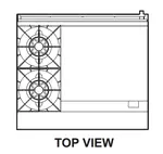 Turbo Air TARG-2B24G Range, 36" Restaurant, Gas