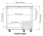 Turbo Air TBC-36SB-GF-N Glass Froster