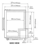 Turbo Air TGM-5SD-N6 Refrigerator, Merchandiser, Countertop