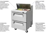 Turbo Air TST-28SD-D2-N Refrigerated Counter, Sandwich / Salad Unit