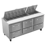 Victory Refrigeration VSPD72HC-18-6 Refrigerated Counter, Sandwich / Salad Unit