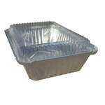 WESTERN PLASTICS Foil Pan, 1lb, Oblong, Close, Aluminum Container, Western Plastics 5705